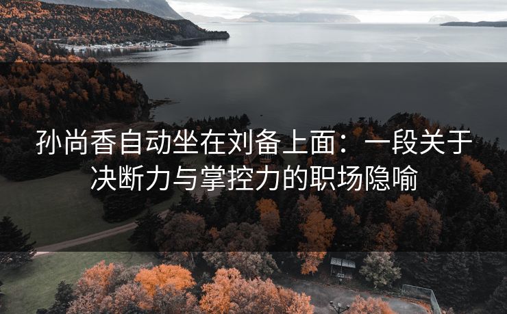 孙尚香自动坐在刘备上面：一段关于决断力与掌控力的职场隐喻